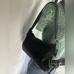 Black leather coach purses